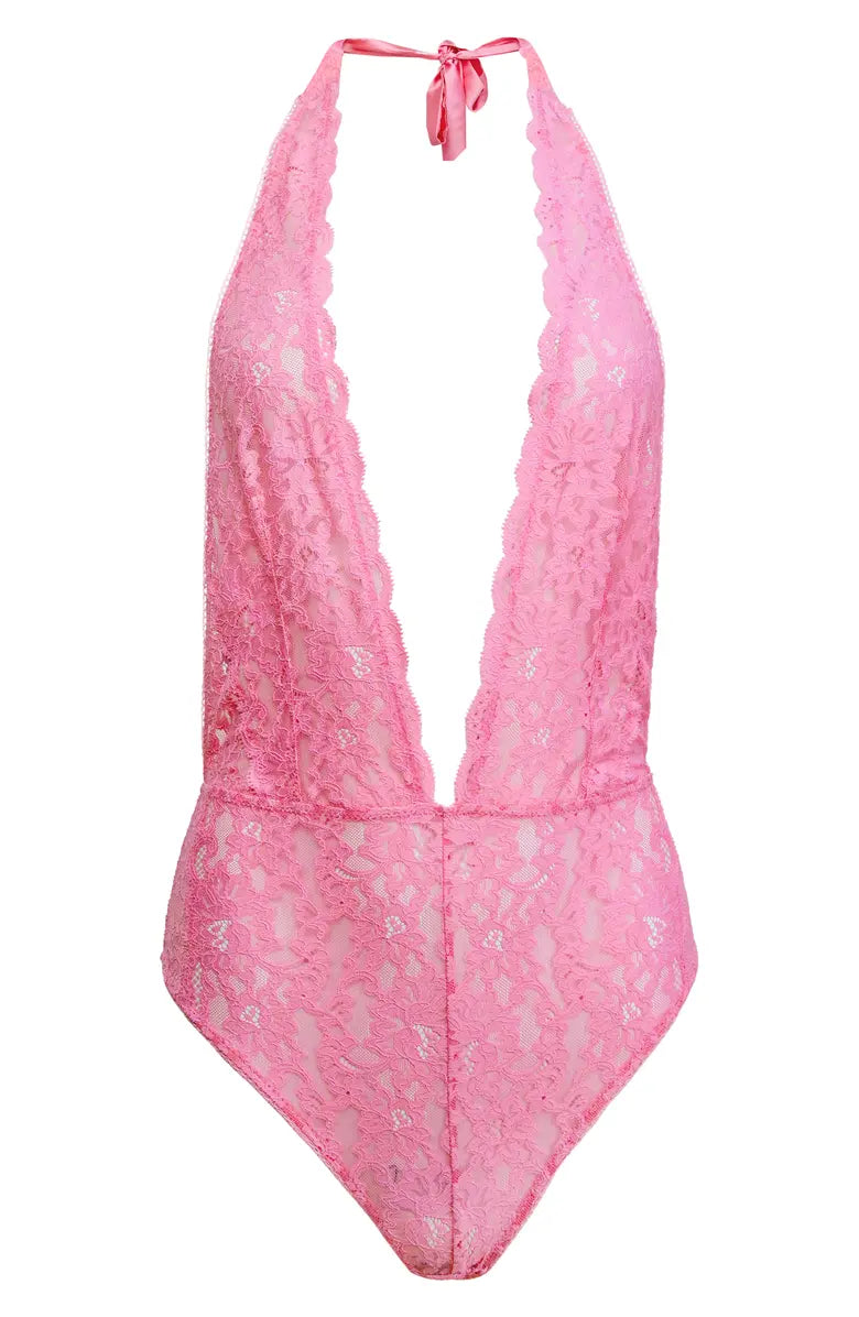 Fleur Du Mal Lace Halter Teddy