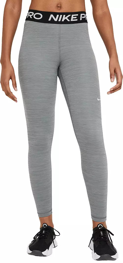 Nike Women's Pro Mid-Rise Mesh-Paneled Leggings