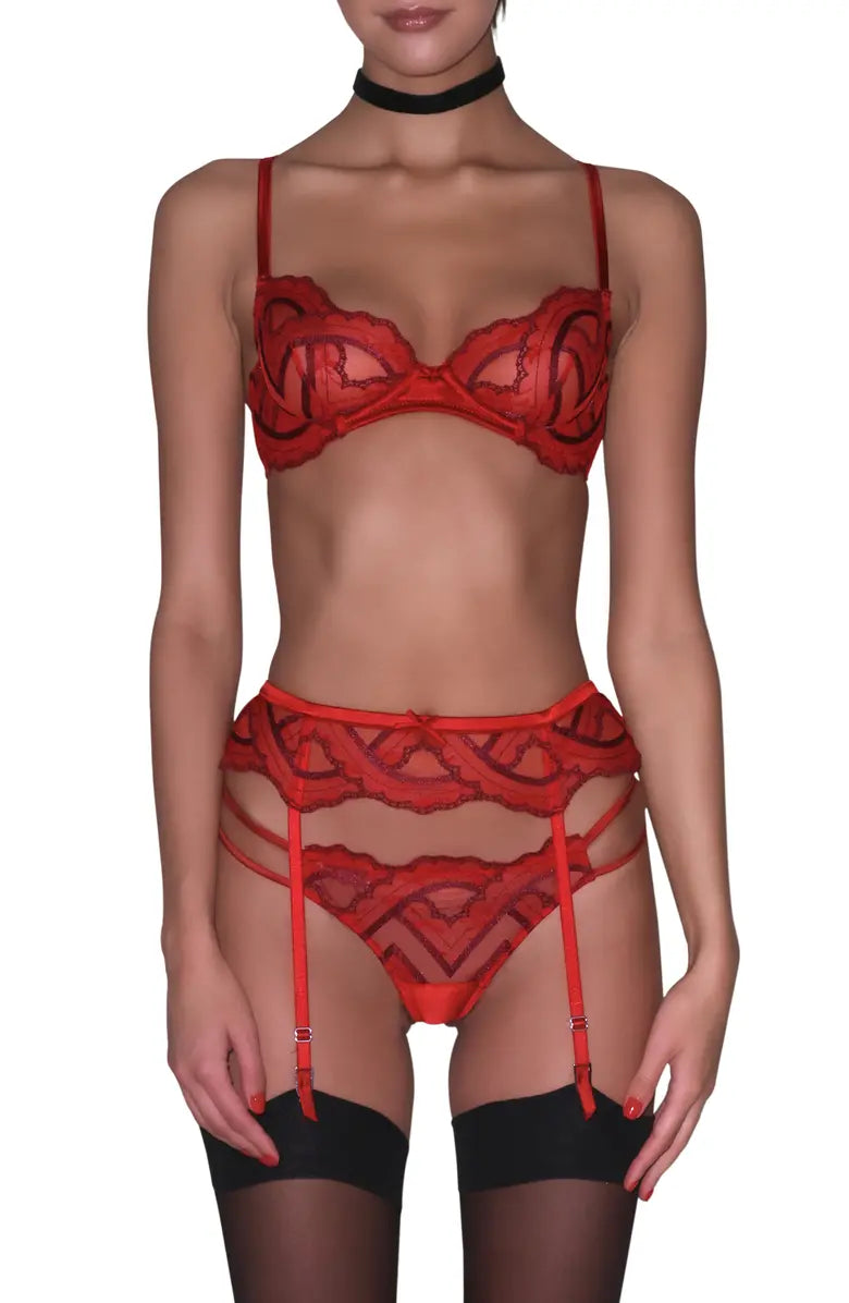 Fleur Du Mal Hendrix Embroidered G-String