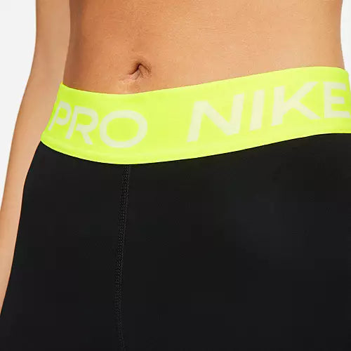 Nike Women's Pro Mid-Rise Mesh-Paneled Leggings