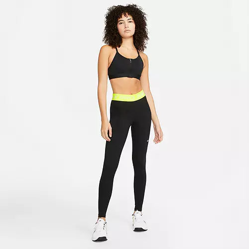 Nike Women's Pro Mid-Rise Mesh-Paneled Leggings