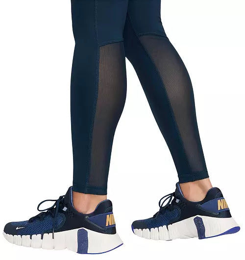 Nike Women's Pro Mid-Rise Mesh-Paneled Leggings