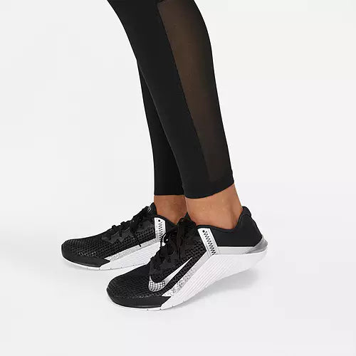 Nike Women's Pro Mid-Rise Mesh-Paneled Leggings