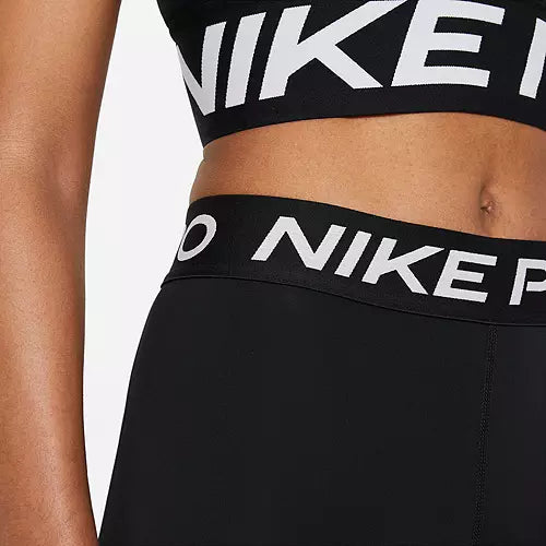 Nike Women's Pro Mid-Rise Mesh-Paneled Leggings