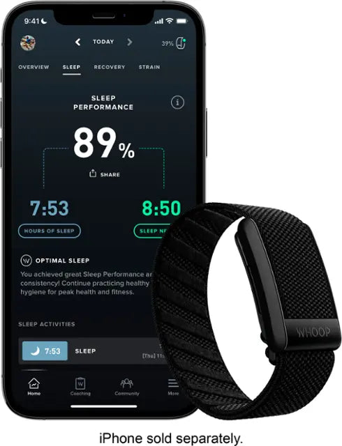 WHOOP - 4.0 Health and Fitness Tracker with 12 Month Subscription - Onyx