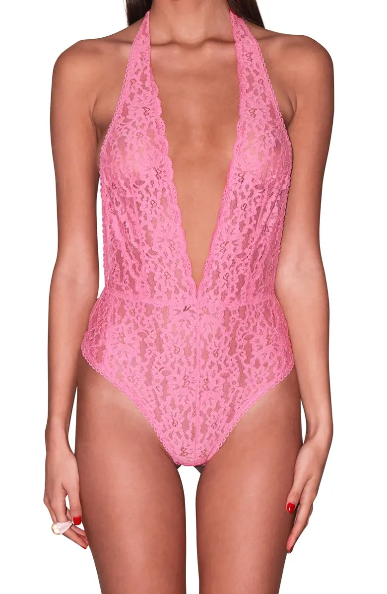 Fleur Du Mal Lace Halter Teddy