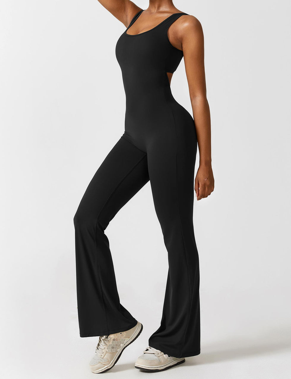 Yeoreo V-Back Flared Jumpsuit