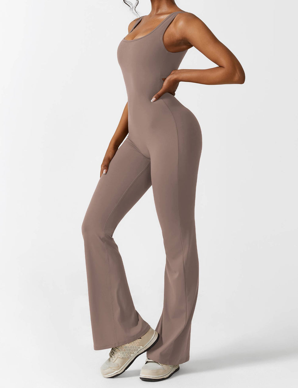 Yeoreo V-Back Flared Jumpsuit