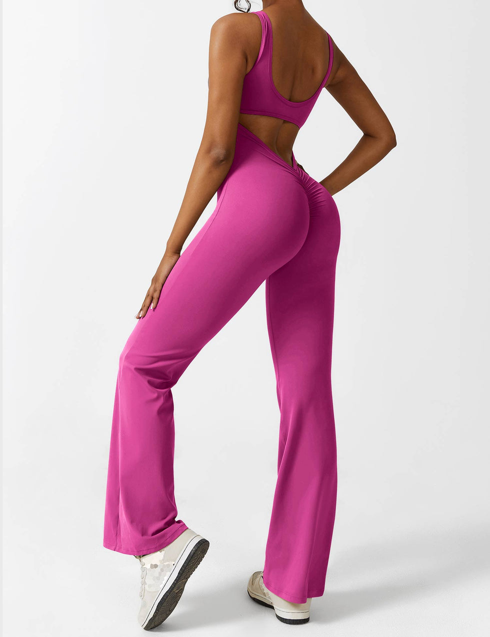 Yeoreo V-Back Flared Jumpsuit