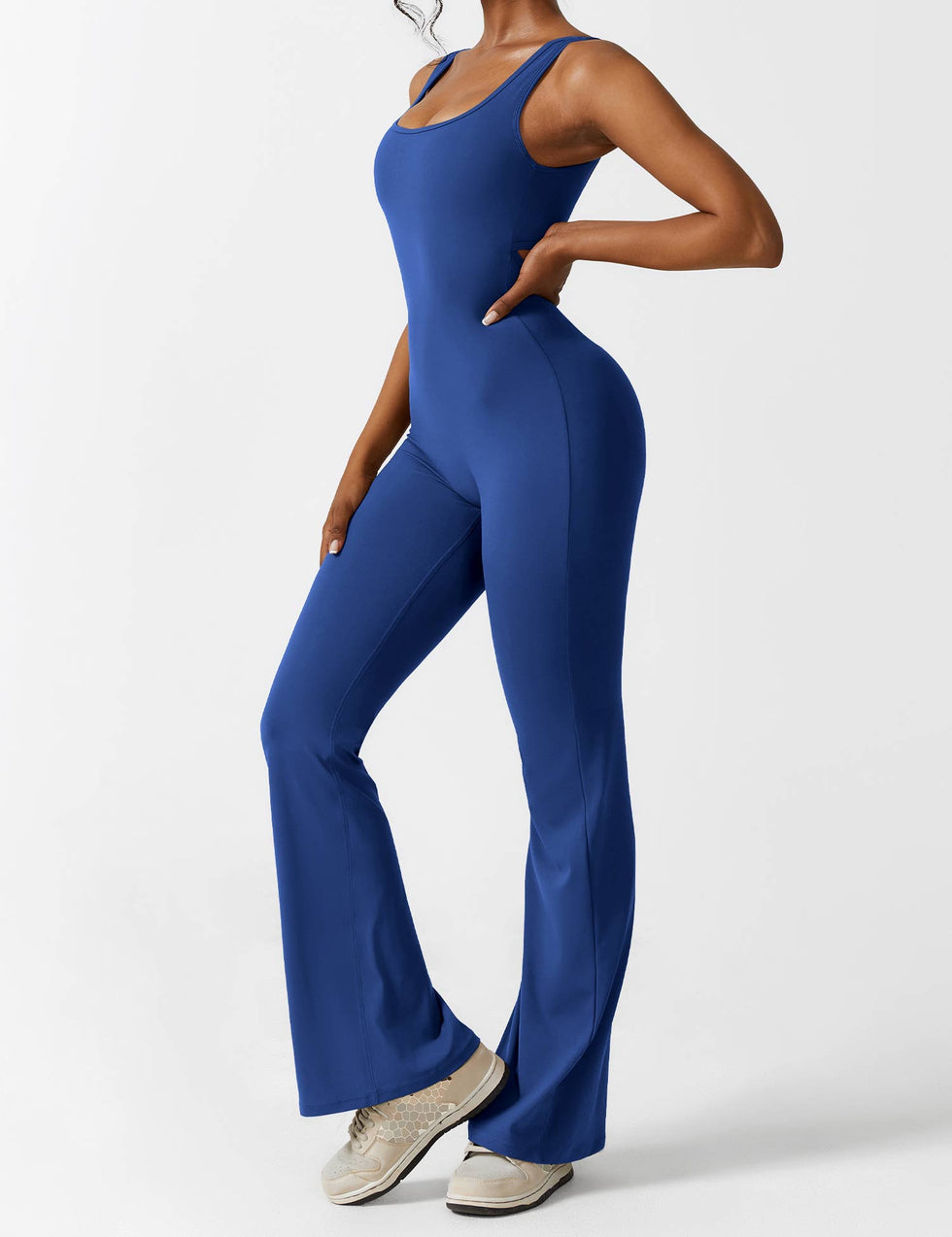 Yeoreo V-Back Flared Jumpsuit